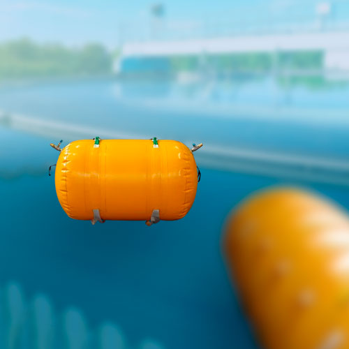 balsa naranja de flotación modular que pueden utilizarse con bombas de 150 a 600 kg