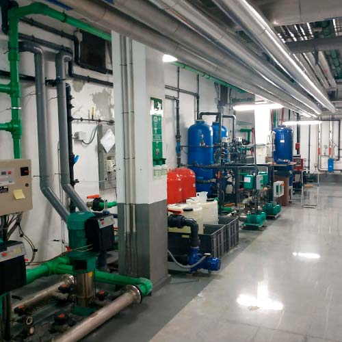 instalación planta de tratamiento de electricidad