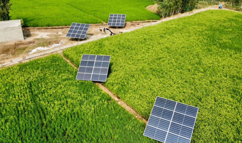 Estructura de una bomba solar utilizada para riego eficiente